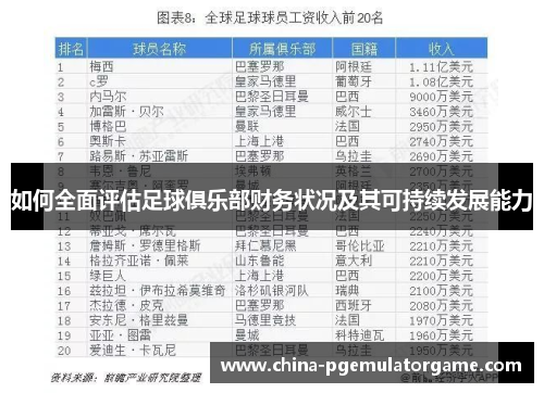 如何全面评估足球俱乐部财务状况及其可持续发展能力